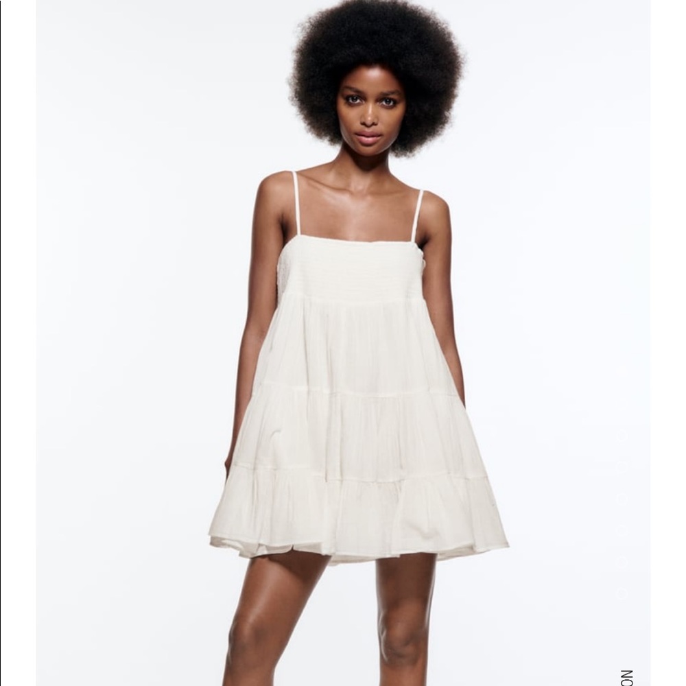 ZARA white mini dress